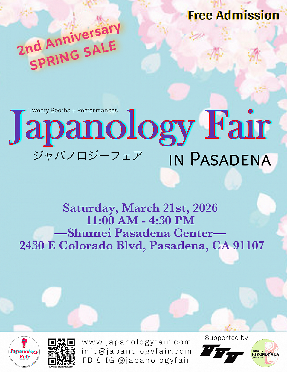 03/212026 Participating in Japanology Fair in Pasadena with JEFLA