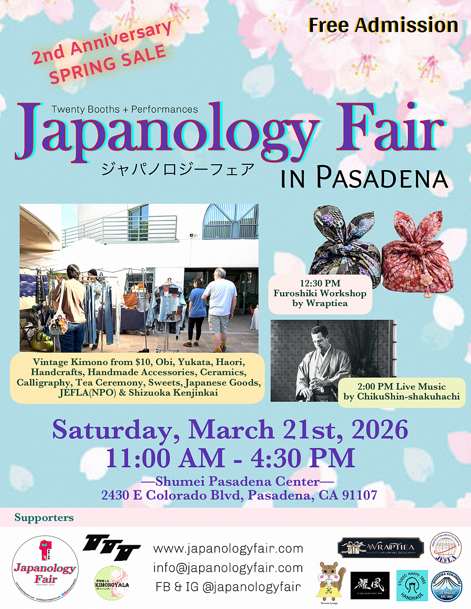 03/212026 Participating in Japanology Fair in Pasadena with JEFLA